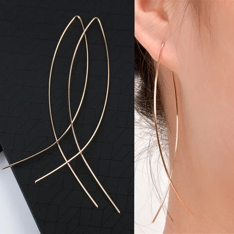 2024 New High-end Elegant Black Zircon Earrings for Women Fashionable Individuality Daily Accessory Party Jewelry Birthday Gifts