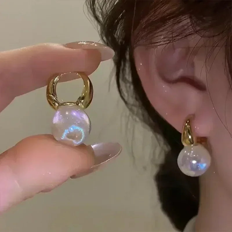 Charming Black Crystal Drop-shaped Pendant Earrings for Women