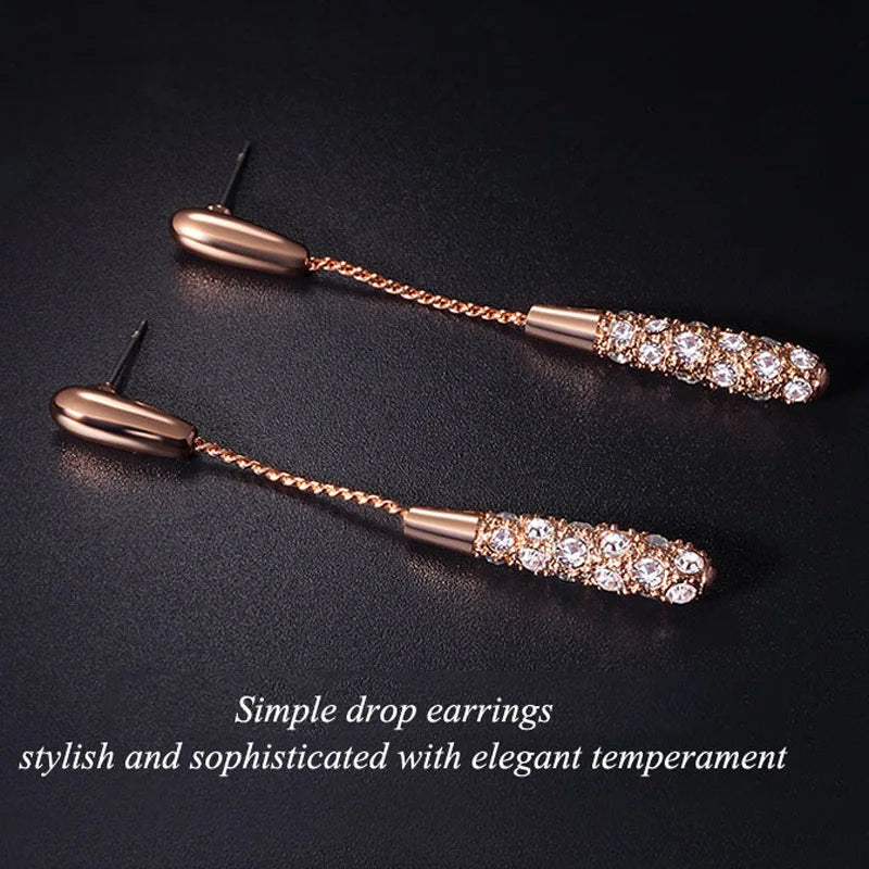 2023 New Hot Style Earrings Female Fashion and Elegant Long Drop-Shaped
