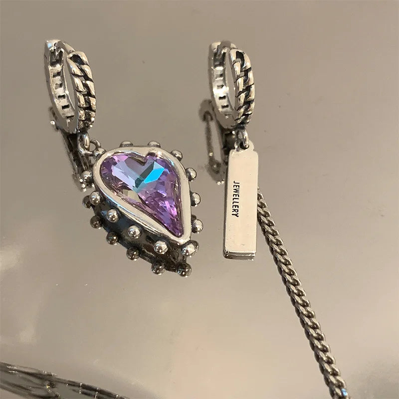 Retro Double Loop Design Drop Earrings Gold Silver Color Geometric Round Earrings