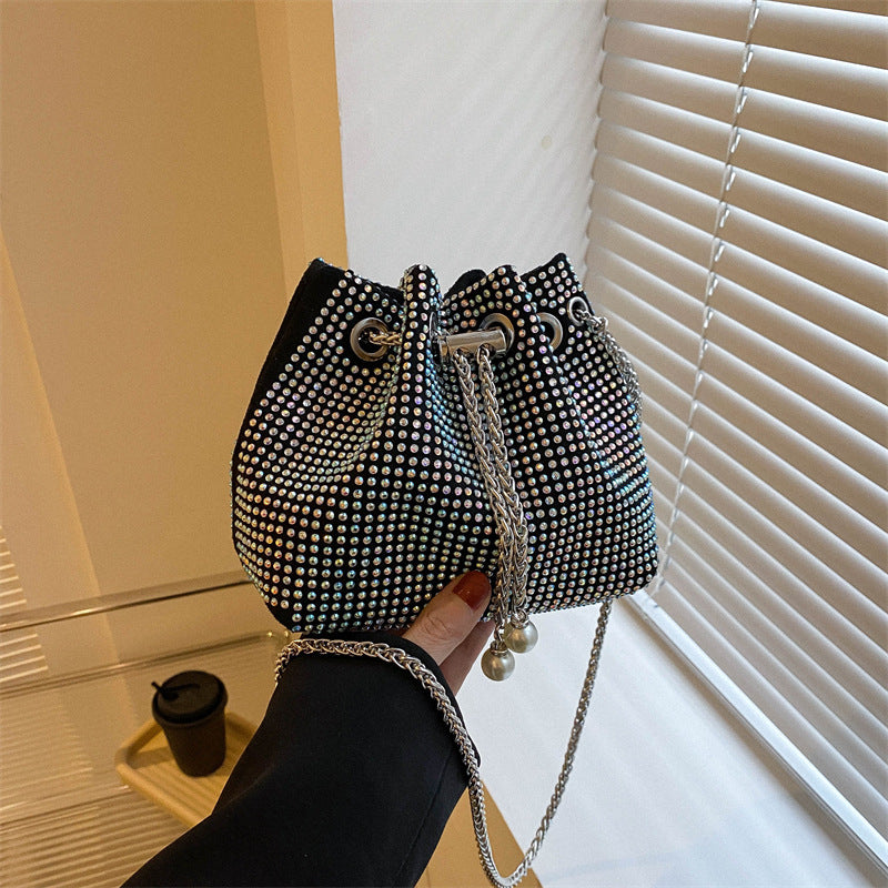 Diamond Drawstring High-grade Chain Crossbody Bag