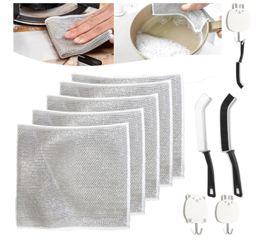 CDFUMY Multifunctional Non-Scratch Wire Dishcloth, Non-Scratch Wire  Dishcloth, Multipurpose Wire Dishwashing Rags for Wet and Dry, for Dishes,  Sinks, Counters, Stove Tops (10PCS) - Yahoo Shopping