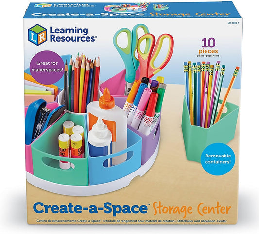 Create-A-Space Storage Center, 10 Piece Set - Desk Organizer for Kids