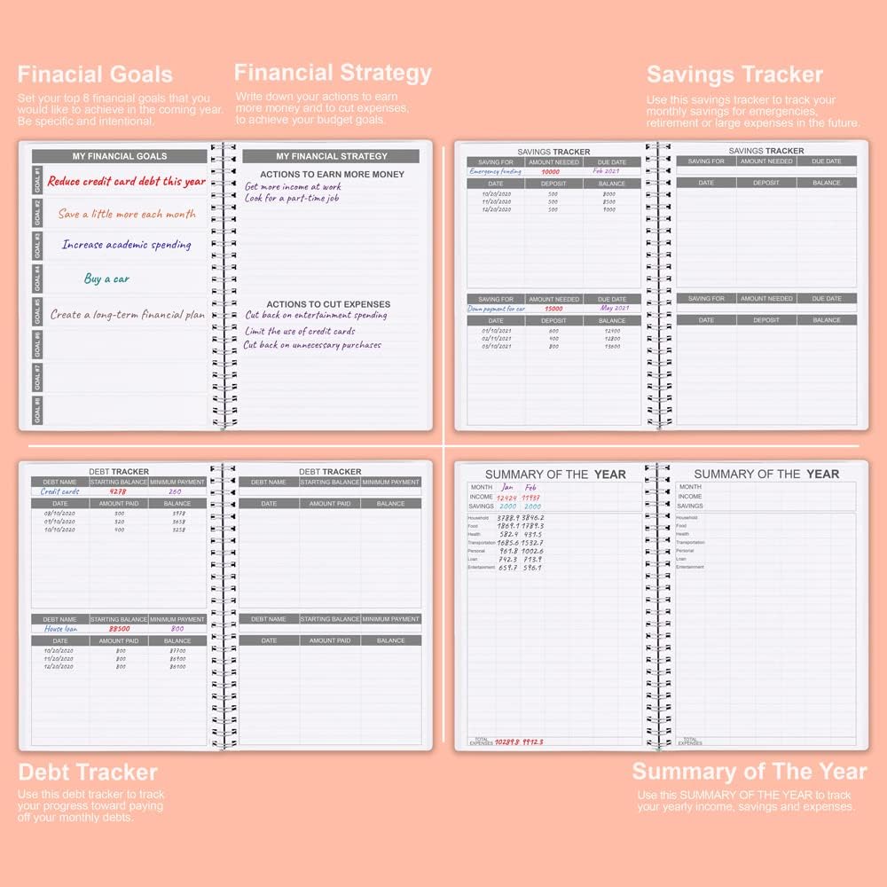 Budget Planner - Monthly Finance Organizer with Expense Tracker Notebook to Manage Your Money Effectively