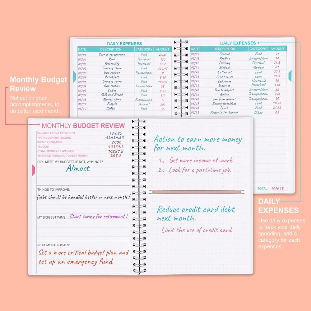 Budget Planner - Monthly Finance Organizer with Expense Tracker Notebook to Manage Your Money Effectively