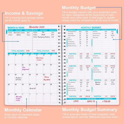 Budget Planner - Monthly Finance Organizer with Expense Tracker Notebook to Manage Your Money Effectively