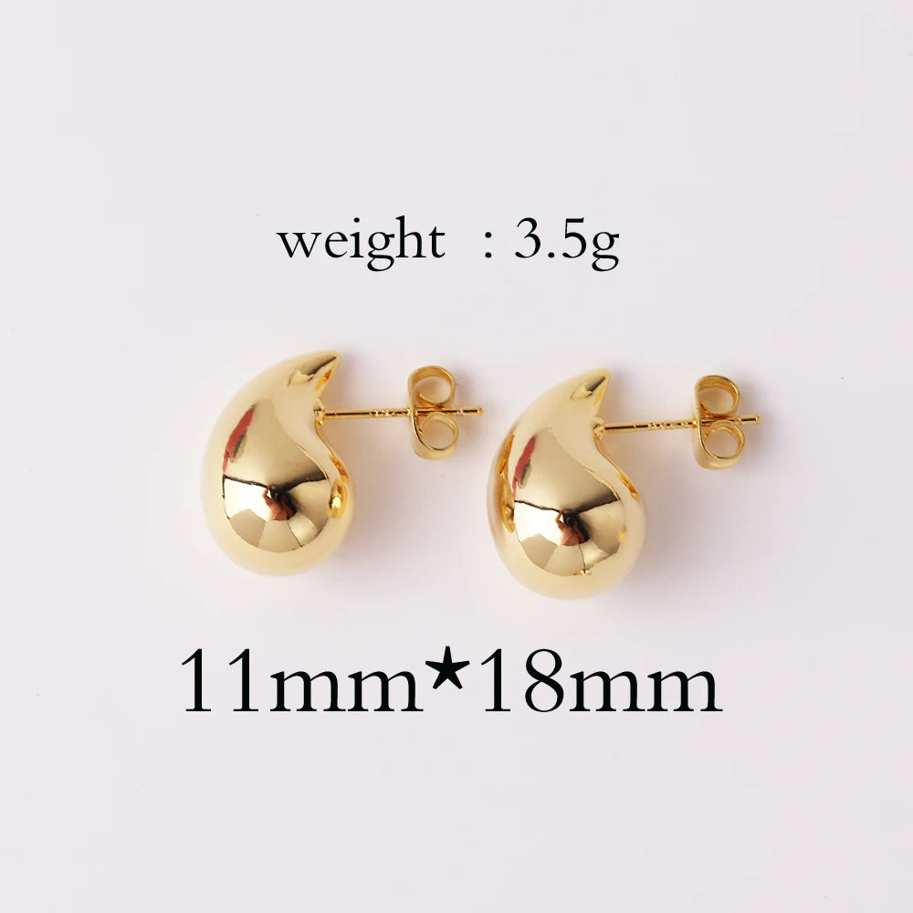 Extra Large Drop Earring Oversized Chunky Hoop Earrings for Women Girl Lightweight Hypoallergenic Gold Plated Big Earrings