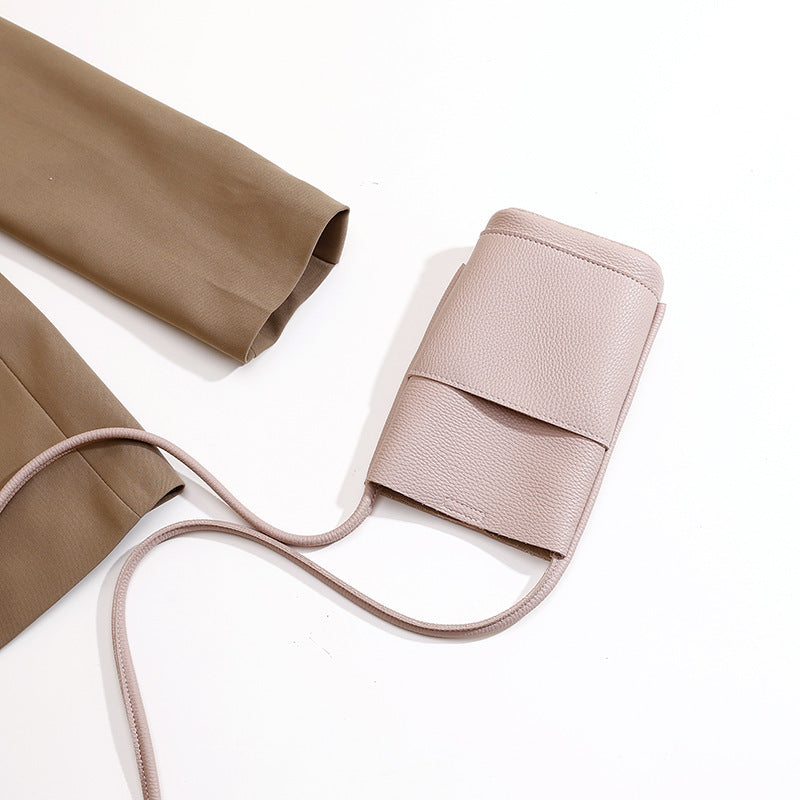 High-grade Soft Leather Mobile Phone Bag Female Crossbody