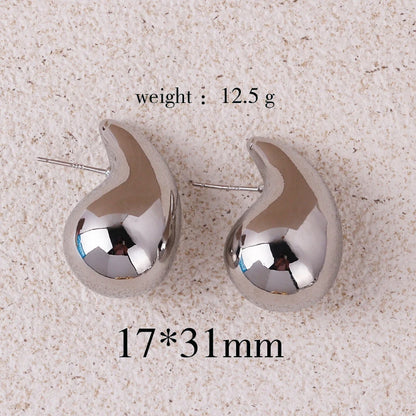 Extra Large Drop Earring Oversized Chunky Hoop Earrings for Women Girl Lightweight Hypoallergenic Gold Plated Big Earrings