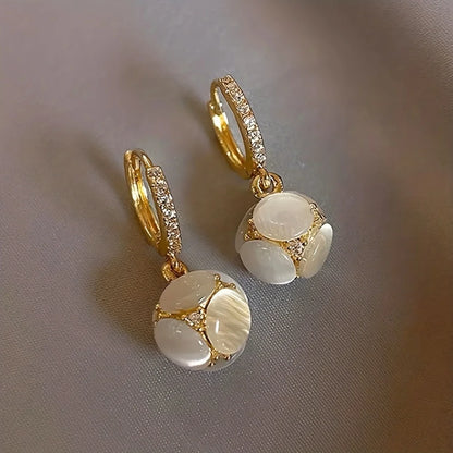 Retro Elegant Artificial Moonstone Dangle Earrings Style Hot List