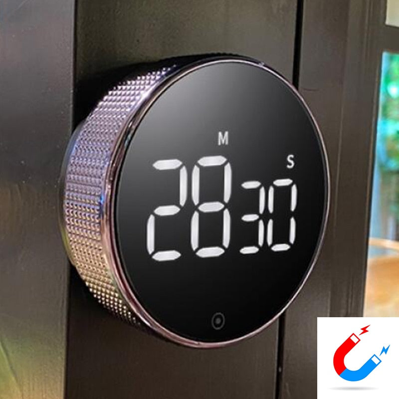 Magnetic LED Digital Kitchen Timer For Cooking Shower Study Self Regulating  Rotary Countdown Alarm Clock Kitchen Gadget