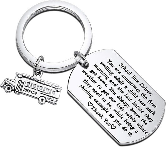 School Bus Driver Appreciation Gift Thank You Keychain Gifts for School Bus Driver Back to School Gift