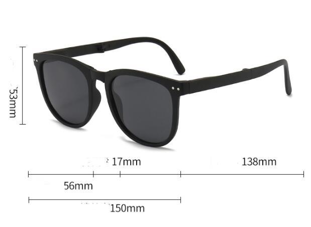 Trendy Foldable Sunglasses For Women TR Polarized Folding Sun Glasses